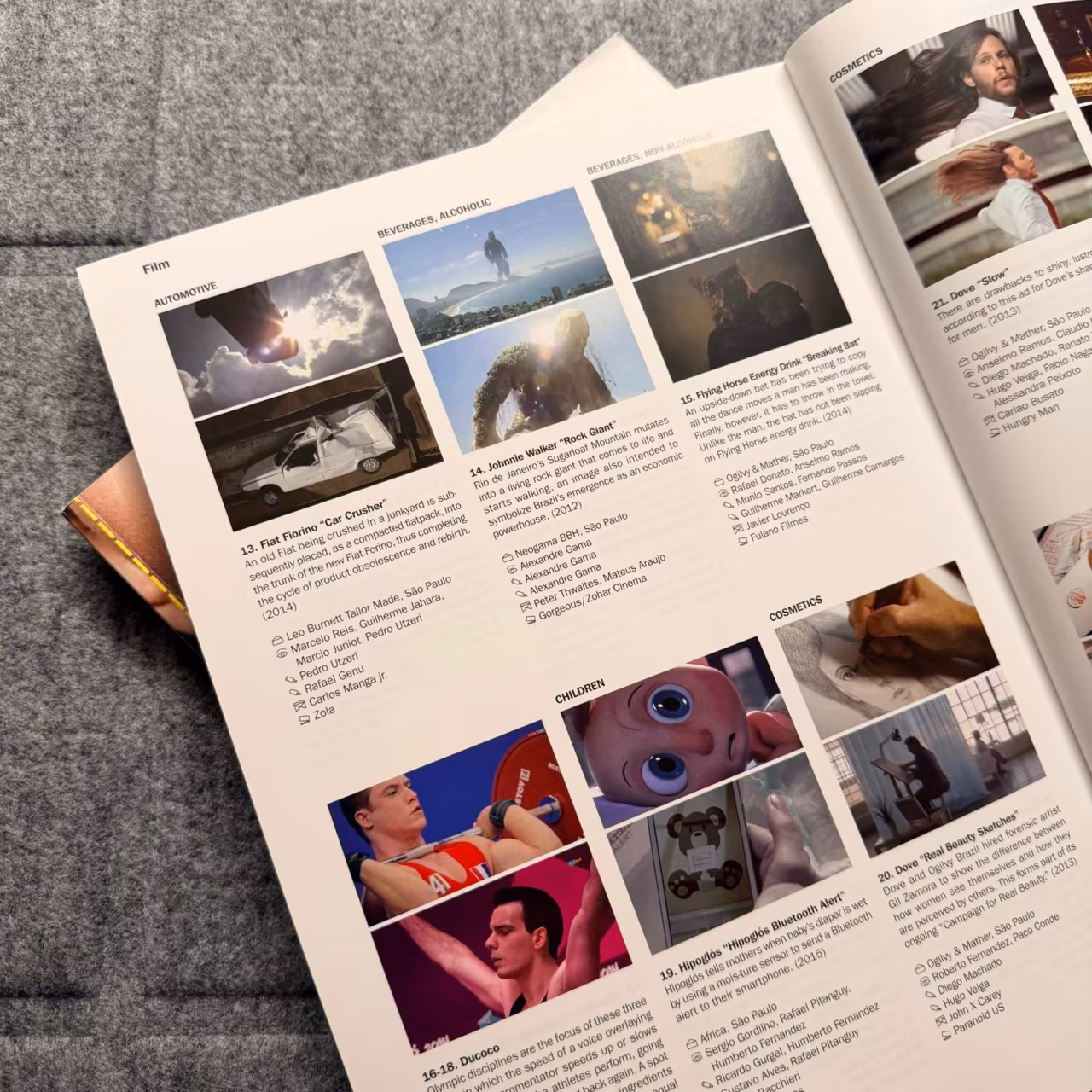 Lürzer’s Archive, pages with campaign stills
