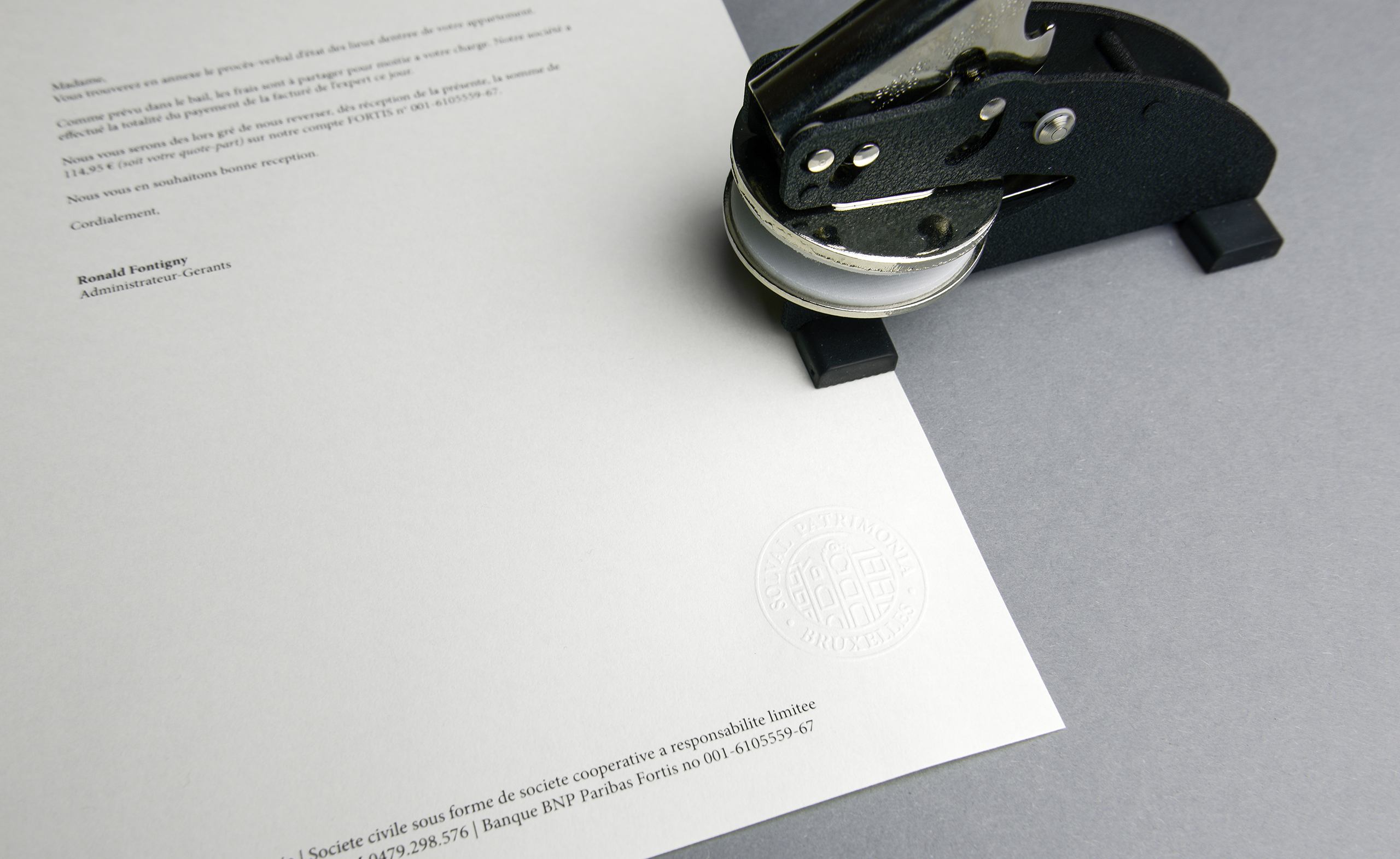 Letterpaper Stamped Embossed Seal