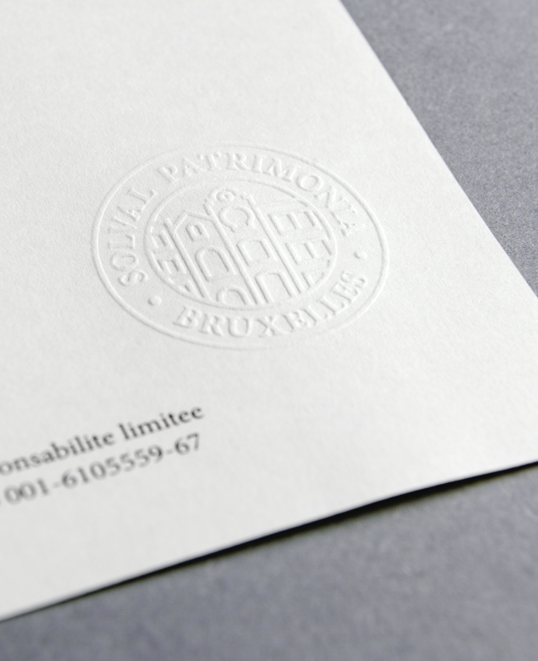 Letterpaper Stamped Embossed Seal Close Up