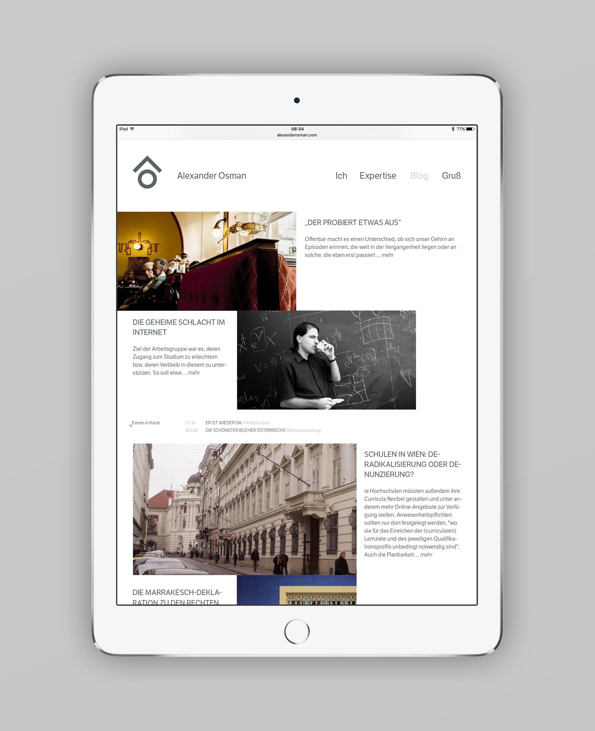 Alexander Osman Webdesign Responsive Tablet